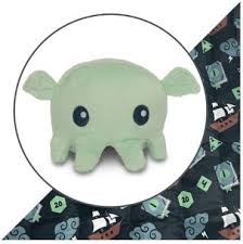 Plushie Tote Bag: Dark Green Tabletop Gaming Tote Bag+ Mint Cthulhu Plushie