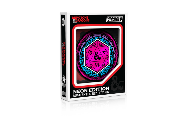 Dungeons & Dragons RPG Neon Edition D20 Augmented Reality Pin