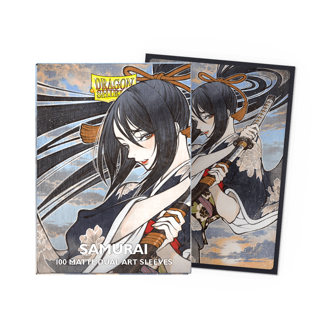 Dragon Shield Card Sleeves: Matte Dual Art- Samurai (100) Glorious Games & Goods Dragon Shield Card Sleeves: Matte Dual Art- Samurai (100) Glorious Games & Goods