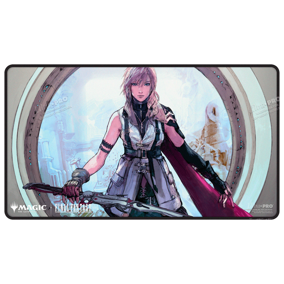 Magic TCG: Final Fantasy Holofoil Playmat Black Stitched Edge Lightning Magic TCG: Final Fantasy Holofoil Playmat Black Stitched Edge Lightning
