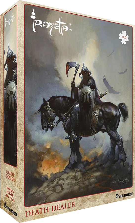 Frank Frazetta's artwork Death Dealer as a 1000 piece puzzle