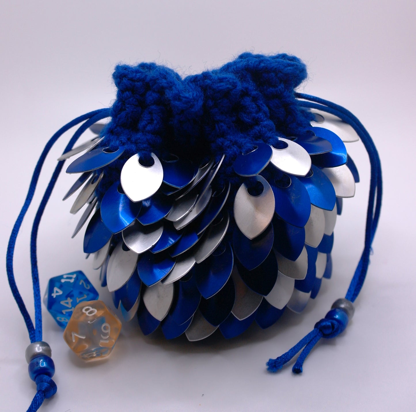 Bag has a drawstring closure