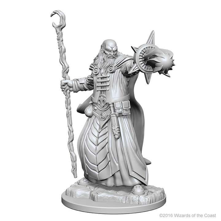 human male wizard unpainted miniature