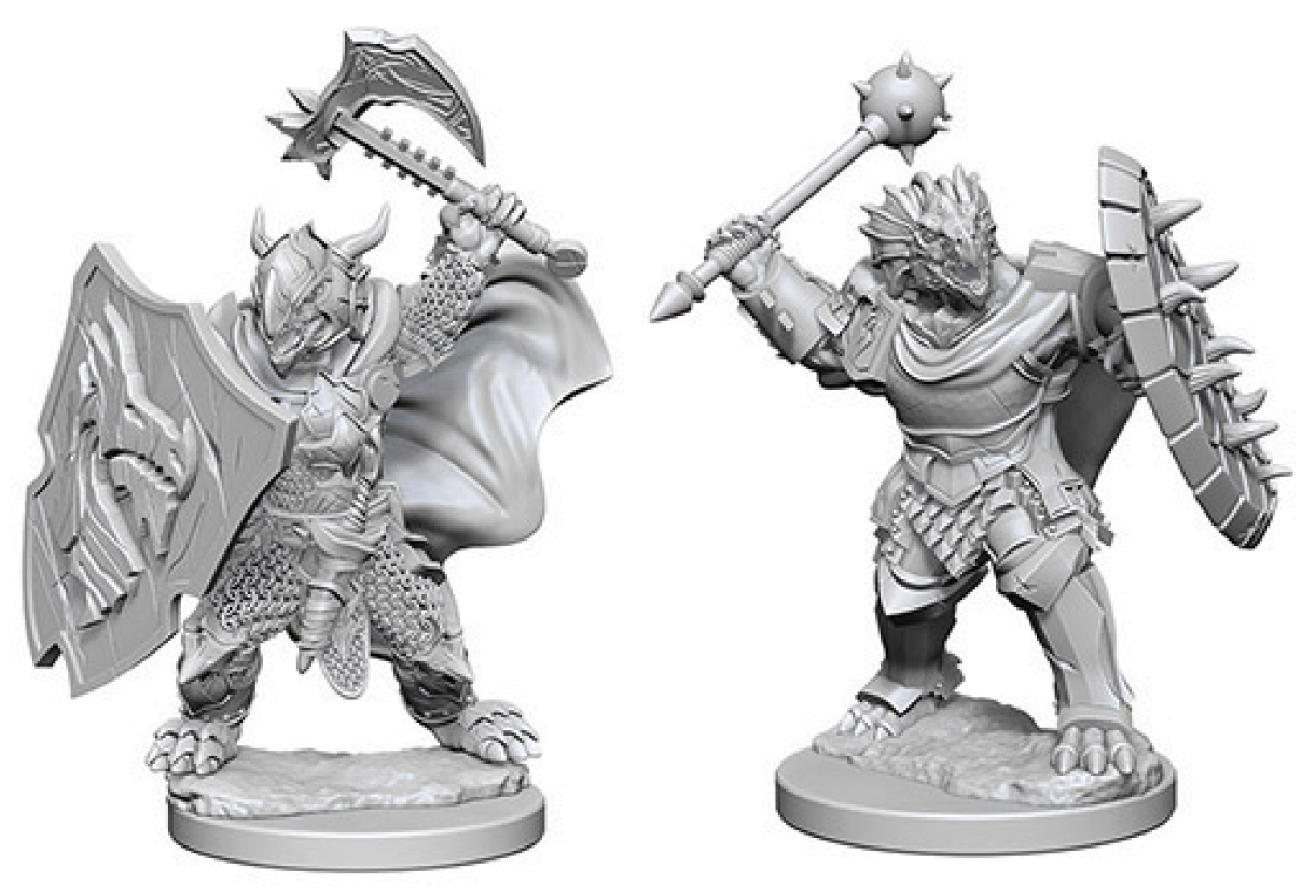 D&D Nolzur's Marvelous Unpainted Miniatures: Dragonborn Male Paladin 2 figures