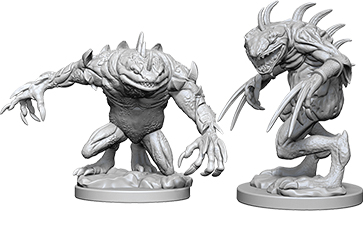 D&D Nolzur's Marvelous Unpainted Miniatures: Grey Slaad & Death Slaad