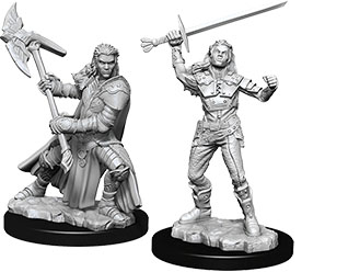 D&D Nolzur's Marvelous Unpainted Miniatures: Half-Orc Female Fighter 2 figures