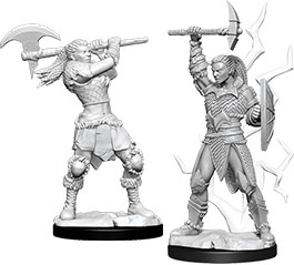 D&D Nolzur's Marvelous Unpainted Miniatures: Goliath Female Barbarian 2 figures