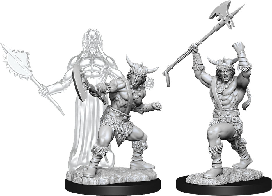 D&D Nolzur's Marvelous Unpainted Miniatures: Human Male Barbarian W11 2 figures