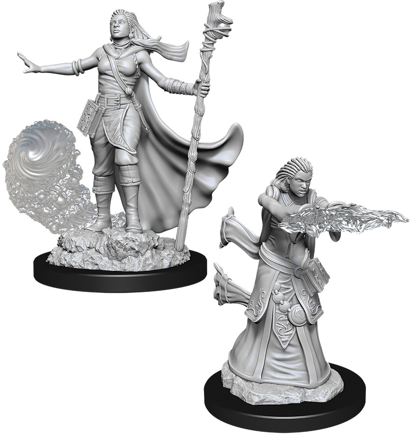 D&D Nolzur's Marvelous Unpainted Miniatures: Human Female Wizard W11 2 figures