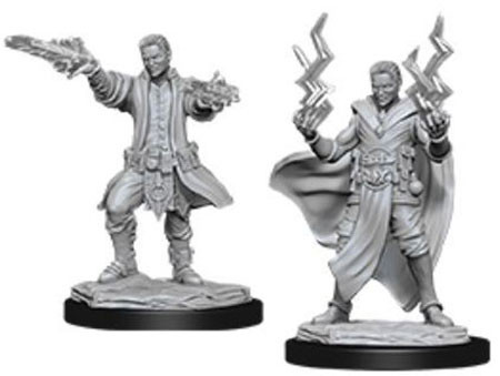 D&D Nolzur's Marvelous Unpainted Miniatures: Human Male Sorcerer W12 2 figures