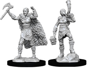 D&D Nolzur's Marvelous Unpainted Miniatures: Human Female Barbarian 2 figures