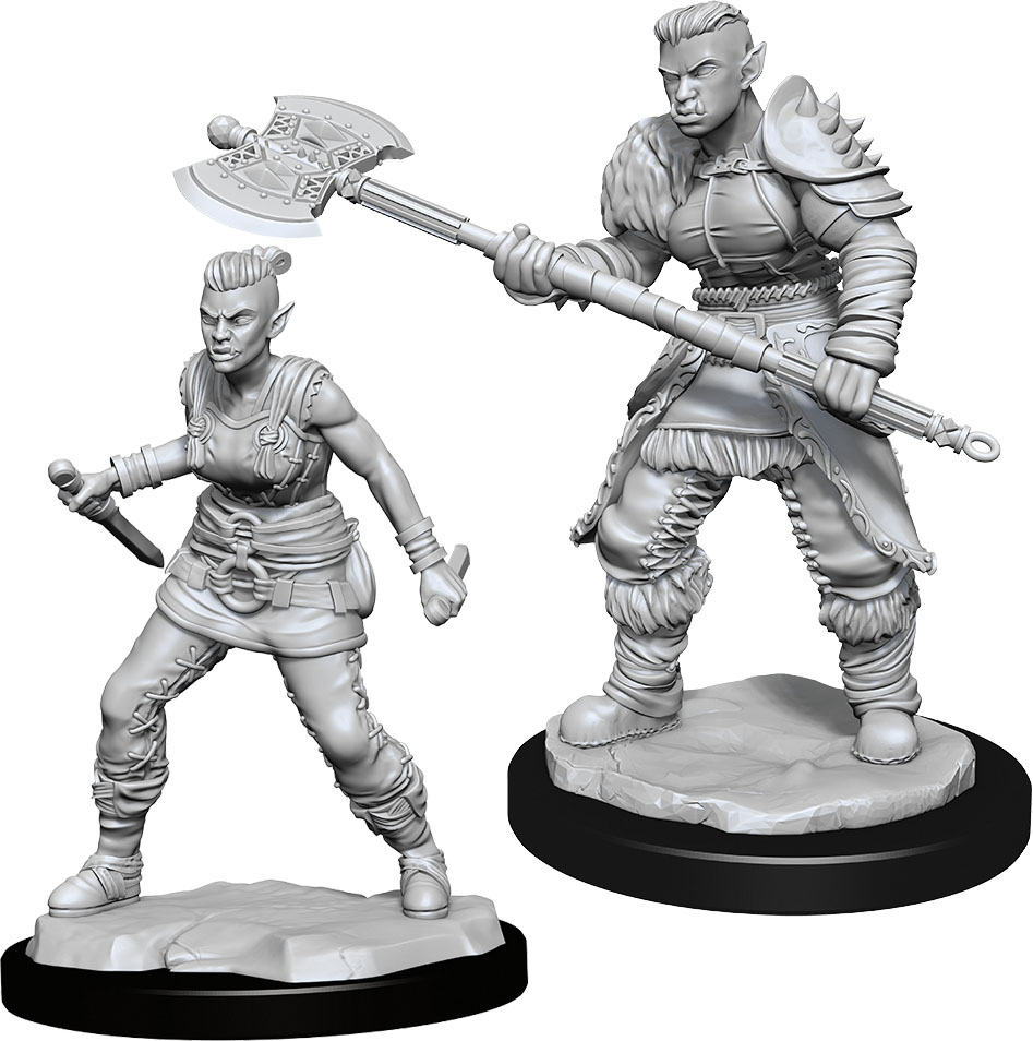 D&D Nolzur's Marvelous Unpainted Miniatures: Orc Female Barbarian W13 2 figures