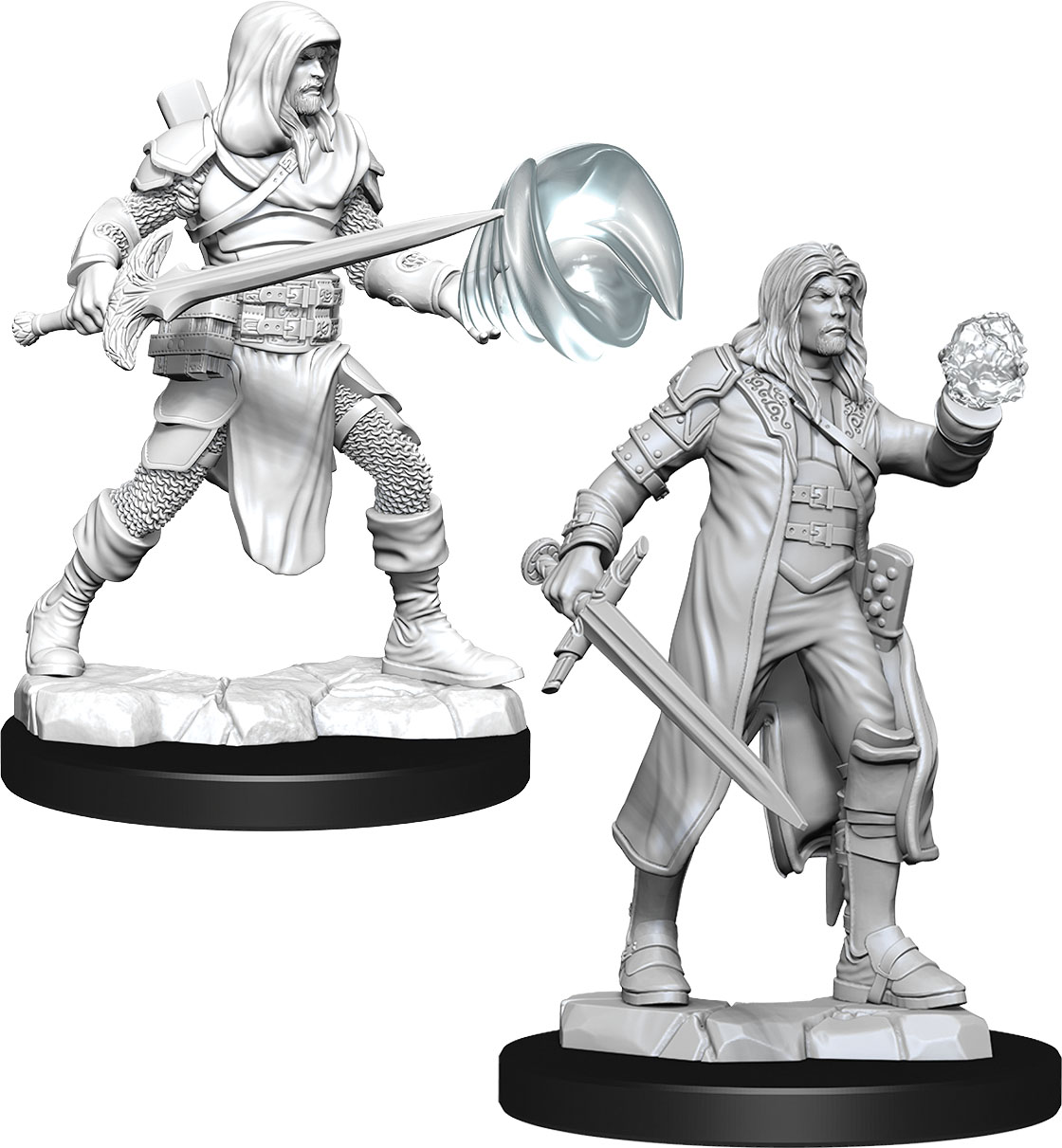 D&D Nolzur's Marvelous Unpainted Miniatures: Multiclass Fighter & Wizard Male W13 2 figures