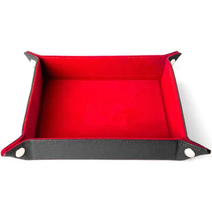 MDG Velvet Folding Dice Tray - Red