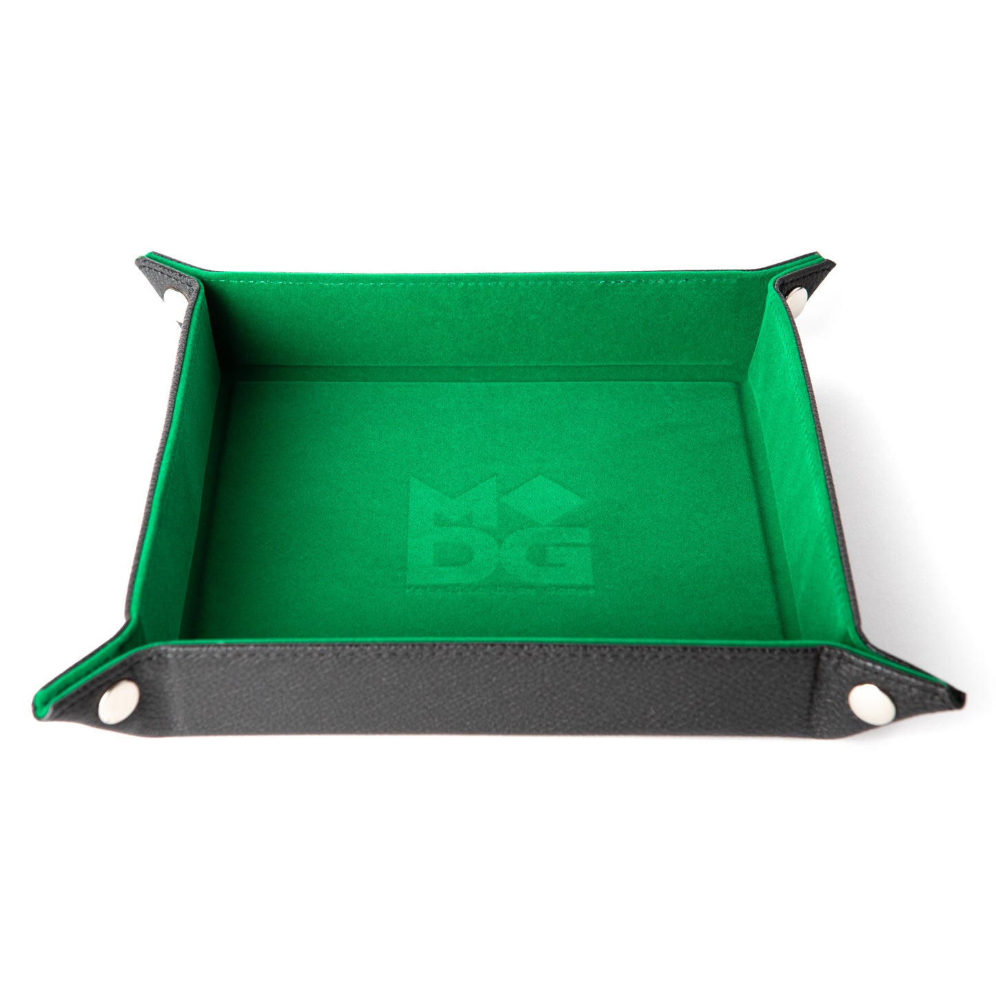 MDG Velvet Folding Dice Tray - Green