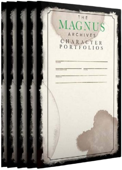 The Magnus Archives RPG: Character Portfolios Set of 5