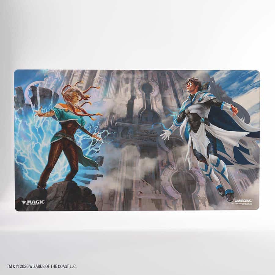 MAGIC THE GATHERING: REALITY FRACTURE: SHINY PLAYMAT: TAM BELEREN CONFLICTED AND JACE BUILDING REALITY