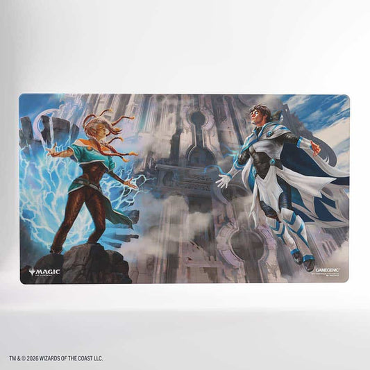 MAGIC THE GATHERING: REALITY FRACTURE: SHINY PLAYMAT: TAM BELEREN CONFLICTED AND JACE BUILDING REALITY