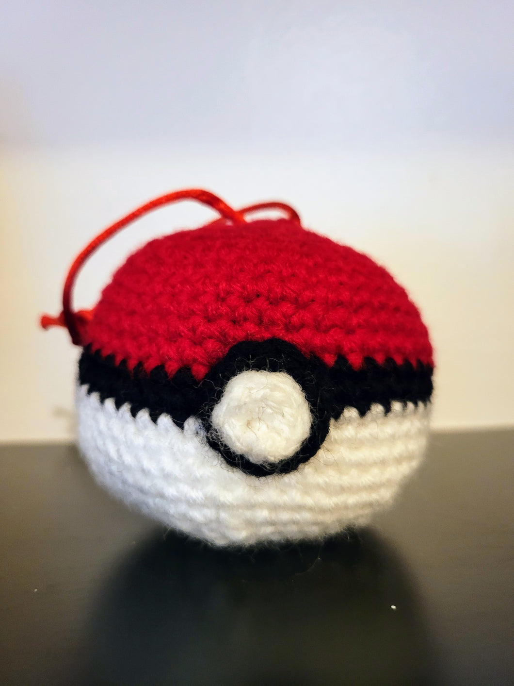 Pokeball Ornament (Crocheted)
