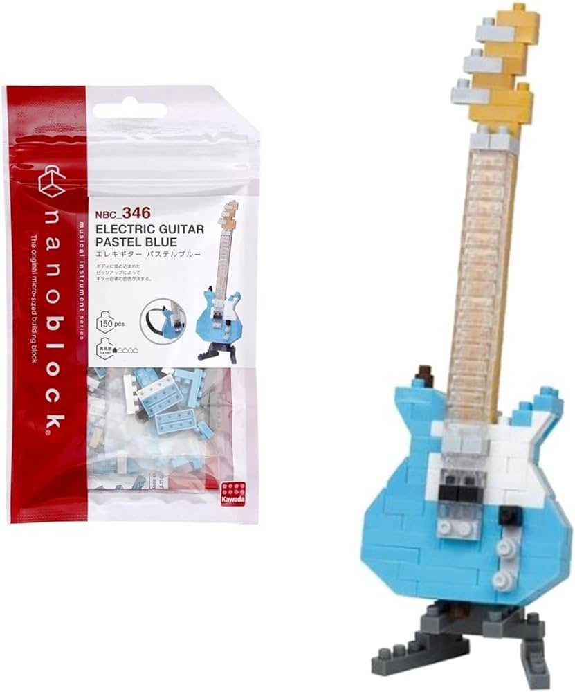 Electric Guitar Pastel Blue Nanoblocks