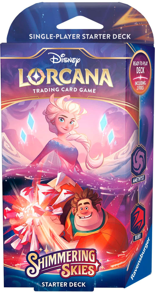 Disney Lorcana TCG: Shimmering Skies- Starter Deck- Amethyst/ Ruby