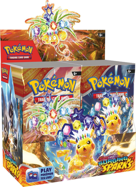 Pokemon TCG: Scarlet & Violet- Surging Sparks Booster display