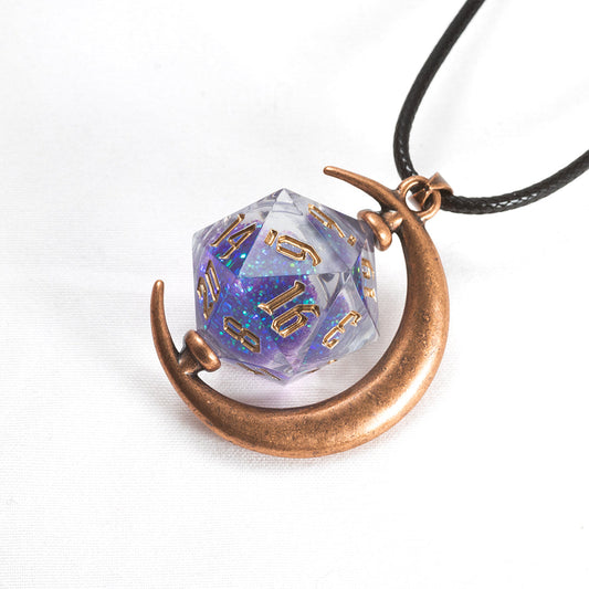 D20 Necklace: Night Sky