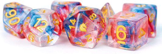 MDG 16mm Unicorn Resin Polyhedral Dice Set: Cosmic Carnival(7)