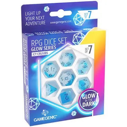Glow Series- Icy Crumbs- RPG Dice Set