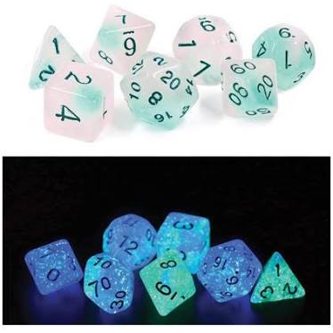 Sirius Frosted Glowworm Dice Set (7)