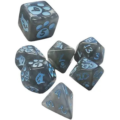 Polyhedral Dice Set: Kitten Grey