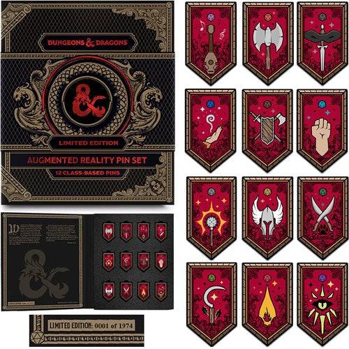 Dungeons & Dragons RPG: Limited Edition Class 12Pc Augmented Reality Pin Set