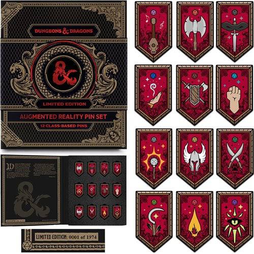 Dungeons & Dragons RPG: Limited Edition Class 12Pc Augmented Reality Pin Set