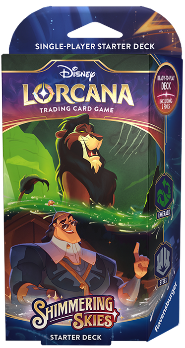 Disney Lorcana TCG: Shimmering Skies- Starter Deck- Emerald/ Steel