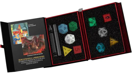 Dungeons & Dragons 50th Anniversary Dice: Retro Replica and Modern Inspired Set(10)