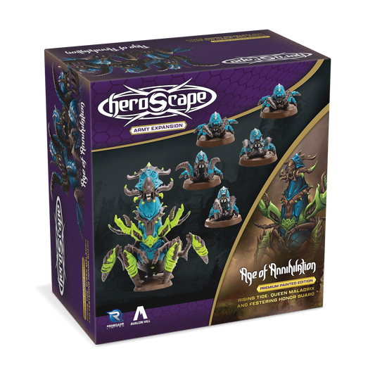 Heroscape: Rising Tide- Queen Maladrix and Festering Honor Guard Army Expansion