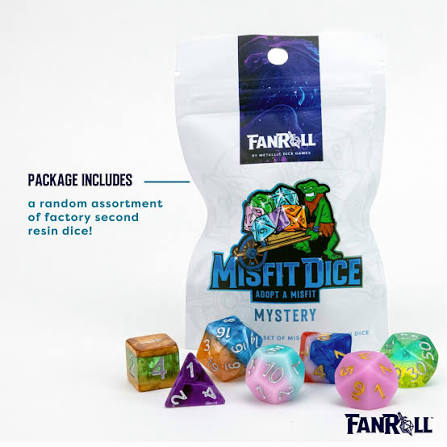 Mystery Misfits Resin Polyhedral Dice Set