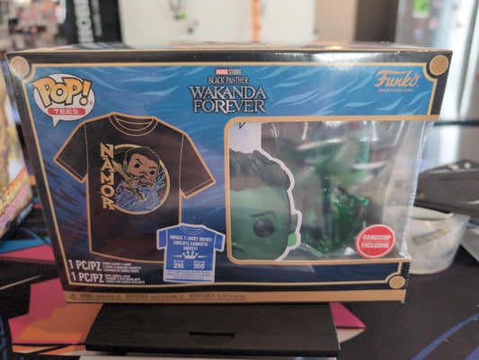 Funko POP! Tee Black Panther Wakanda Forever-Namor Figure & T-shirt Size-2XL