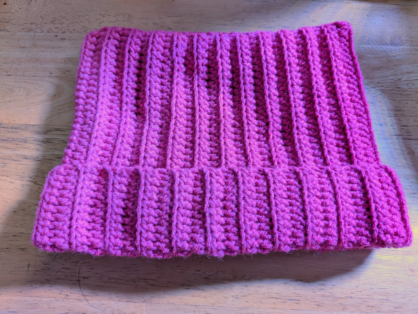 Crocheted Cat Ear Hat - Pink
