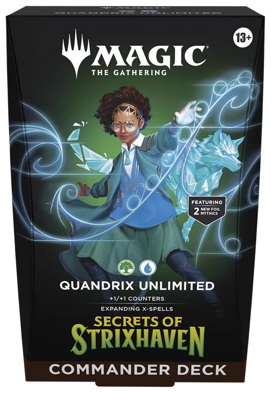 Magic the Gathering Secrets of Strixhaven Commander Deck Quandrix Unlimited