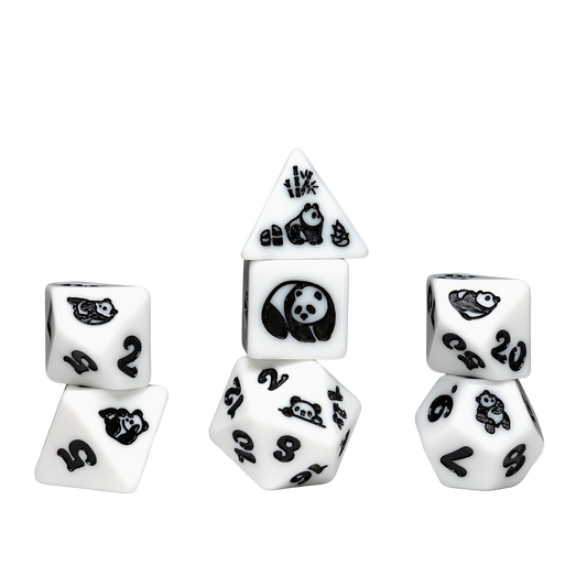 Sirius Moon Panda Dice Set (7)