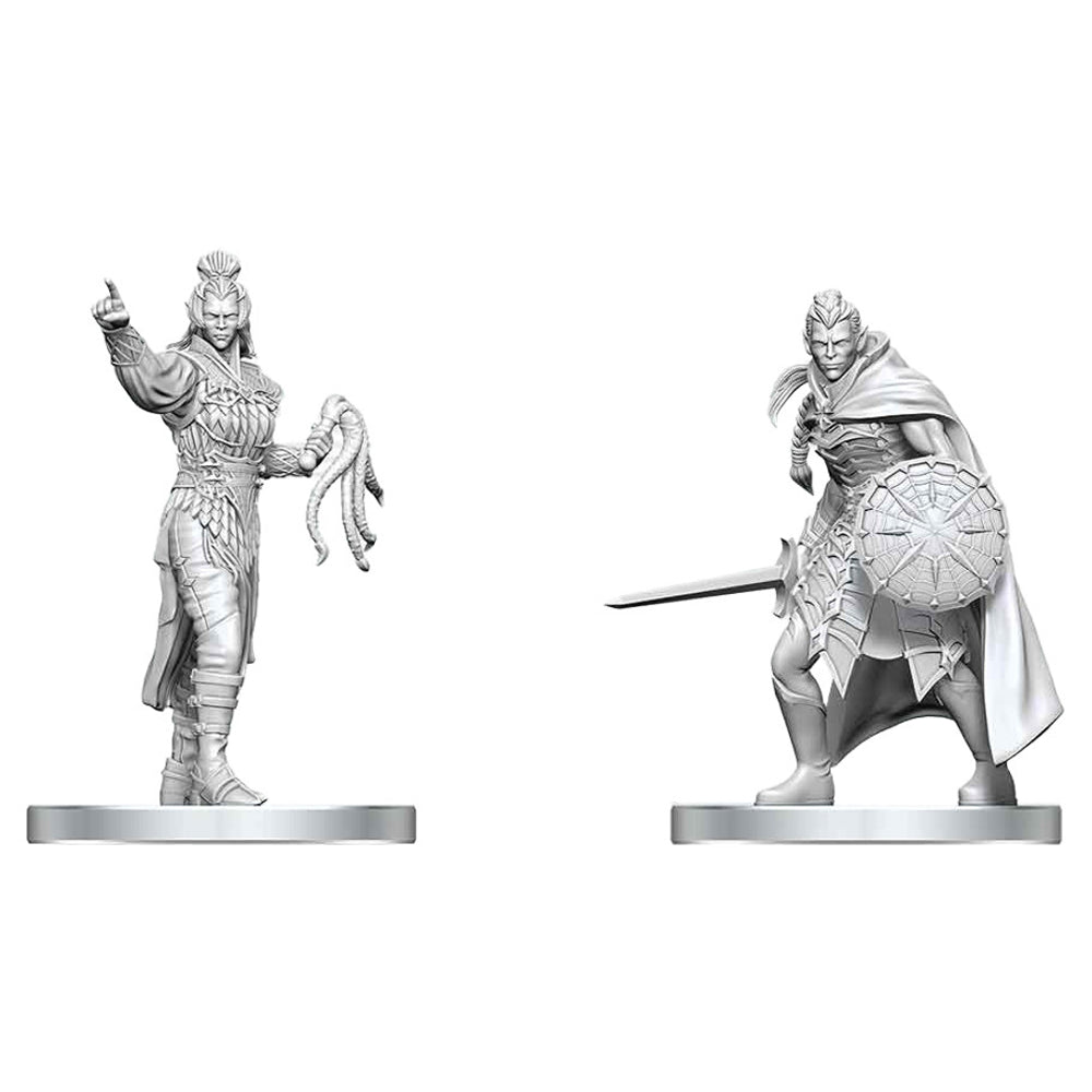 D&D Nolzur's Marvelous Unpainted Miniatures: Drow Elite Warrior and Drow Priestess of Lolth