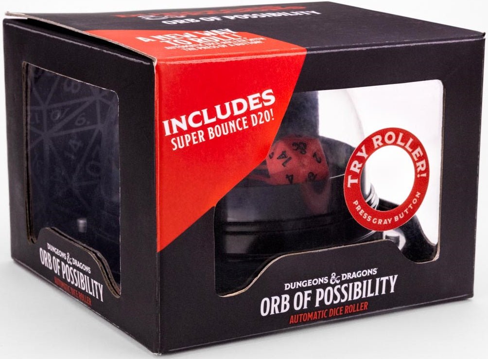 Dungeons & Dragons Orb of Possibility Dice Roller with Silicone d20