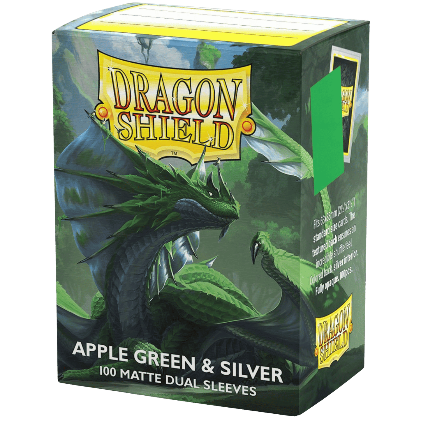 Dragon Shield Card Sleeves: Matte Dual: Apple Green & Silver