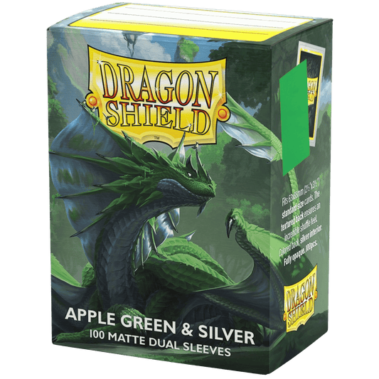 Dragon Shield Card Sleeves: Matte Dual: Apple Green & Silver