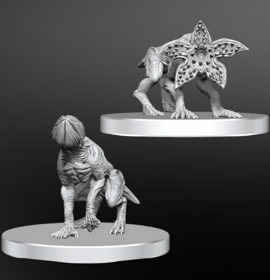 Stranger Things Unpainted Minis Demodogs