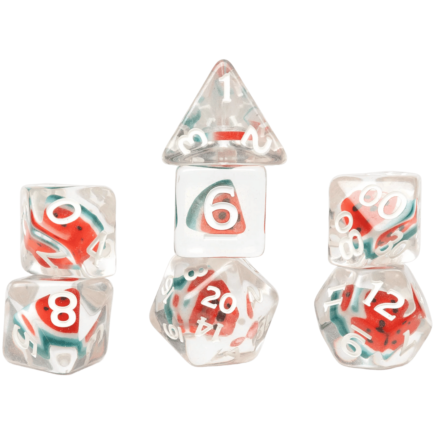 Sirius RPG dice Set: Fruit Slice- Watermelon