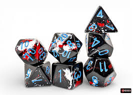 Brush Dark side/blue dice set(7)