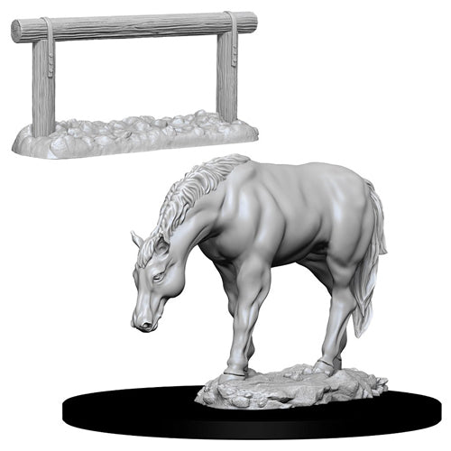 Pathfinder Deep Cuts Unpainted Miniatures: W10 Horse & Hitch