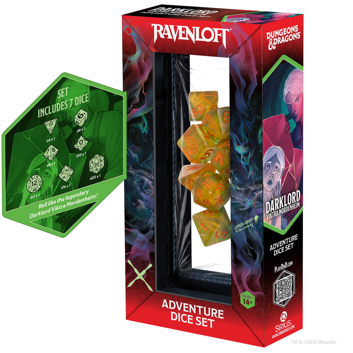 Dungeons & Dragons: Adventure Dice Set- Darklord Viktra Mordenheim